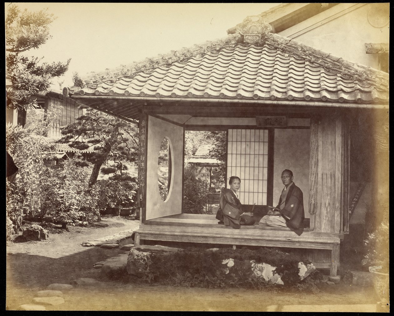Maison de thé connue sous le nom de "Tycoons Halting Place" (halte des magnats) - Felice Beato