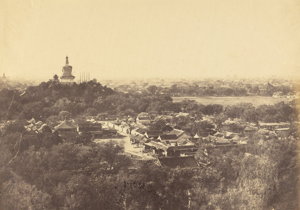 Vue des jardins et du temple bouddhiste, Pékin, octobre 1860 - Felice Beato