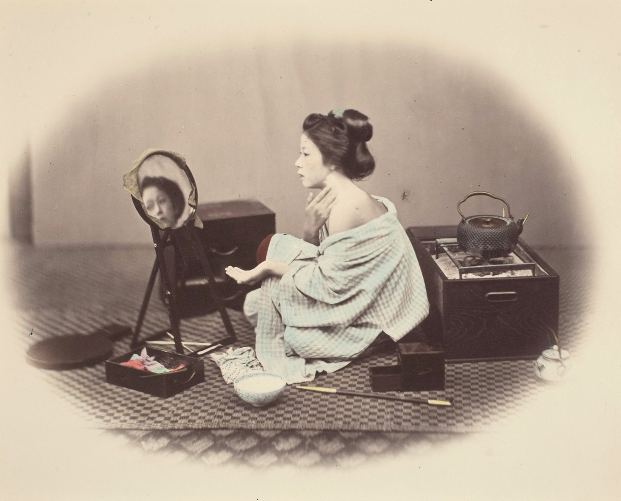 Femme à sa toilette - Felice Beato