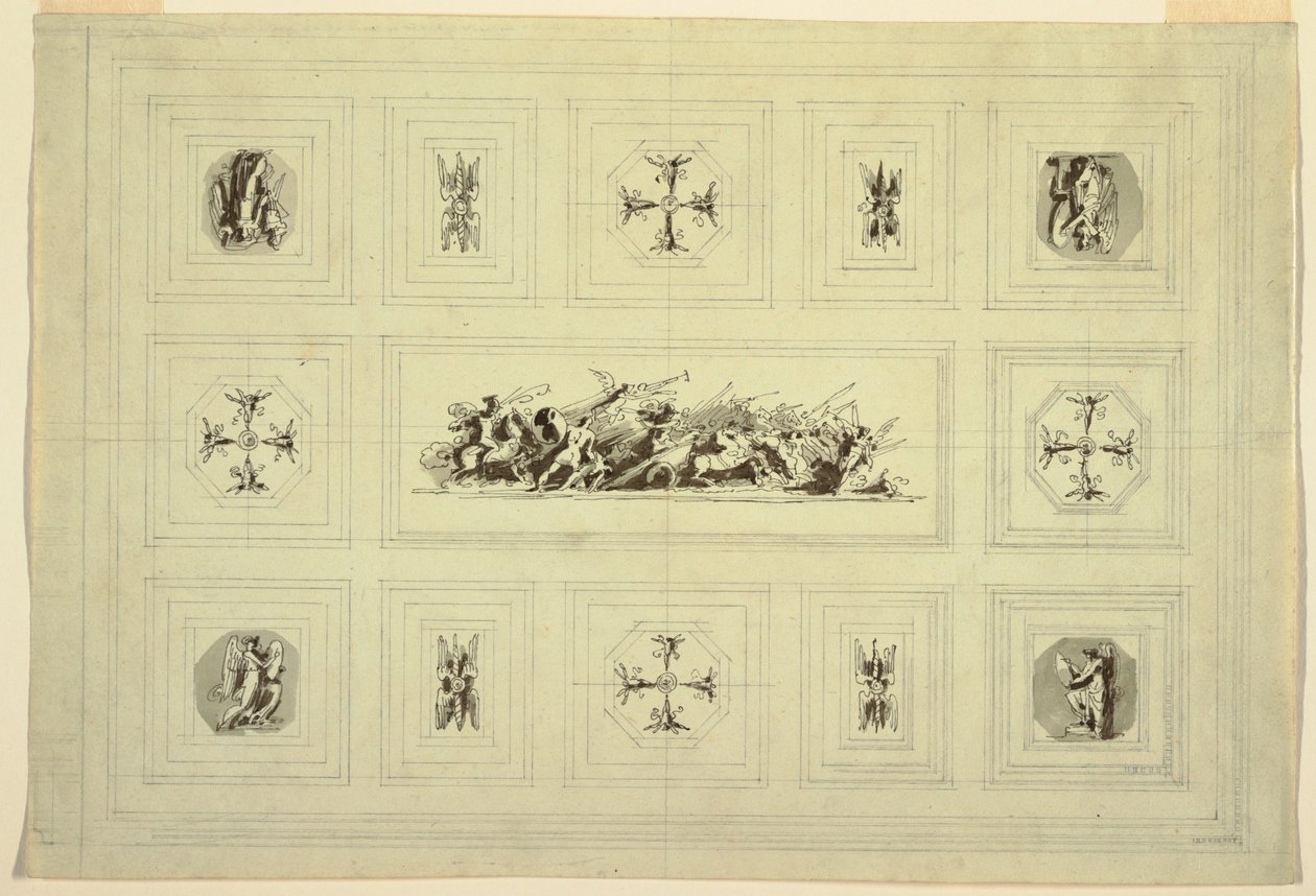 Cabinet de plafond dédié à la guerre, Palazzo Quirinale, Rome - Felice Giani