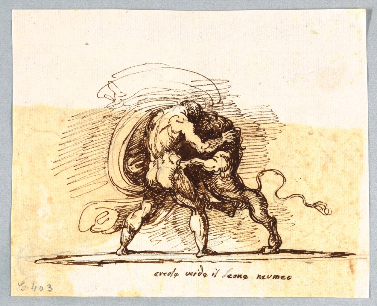 Hercule et le Lion de Némée - Felice Giani