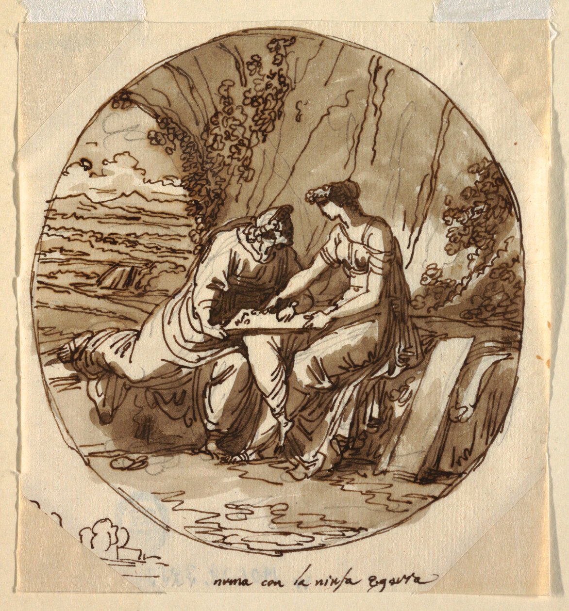 Numa Pompilius et Égérie, Sala di Numa Pompilius, Palazzo Milzetti, Faenza - Felice Giani