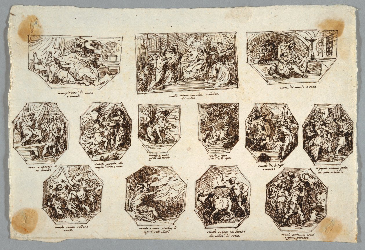 Romulus et Remus, Treize Peintures pour la Sala delle Origini di Roma, Faenza - Felice Giani