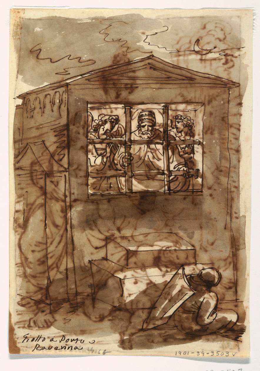 Carnet de croquis, Pape Sixte II et Diacre - Felice Giani
