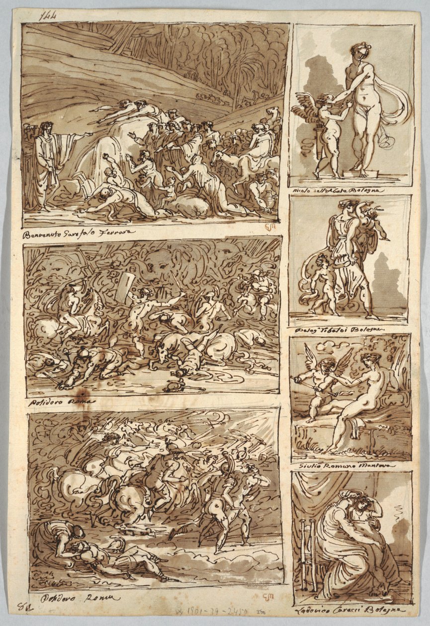Page de carnet de croquis : Études d