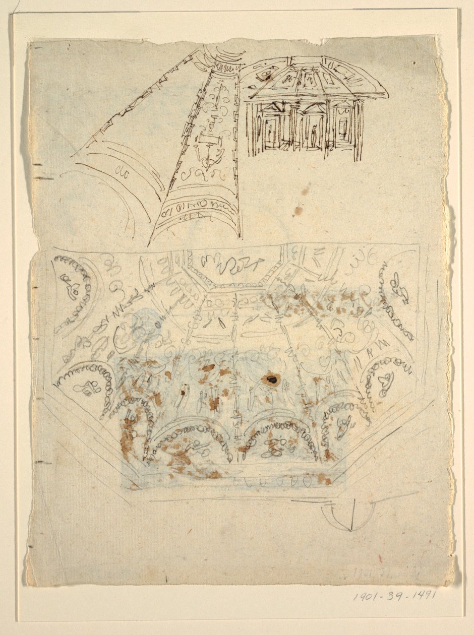Étude pour la Sala di Apollo, Palazzo Milzetti, Faenza - Felice Giani