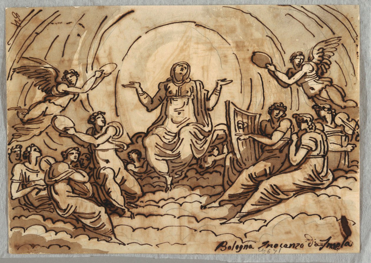 Vierge ascendante avec concert d