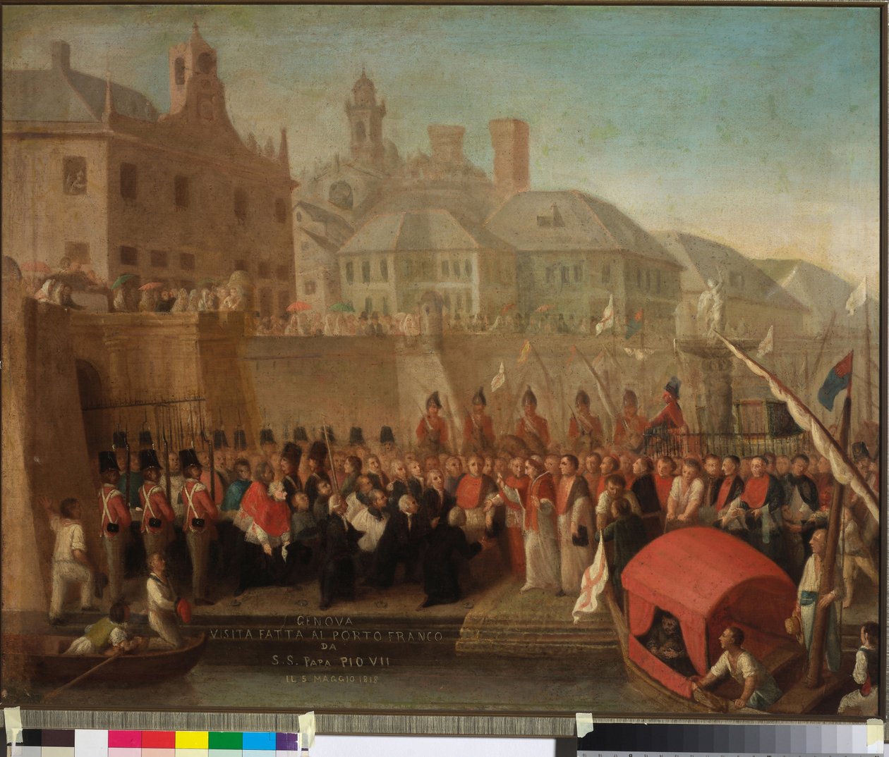 Visite au port franc de Gênes par S.S. le Pape Pie VII, c.1818 - Felice Guascone