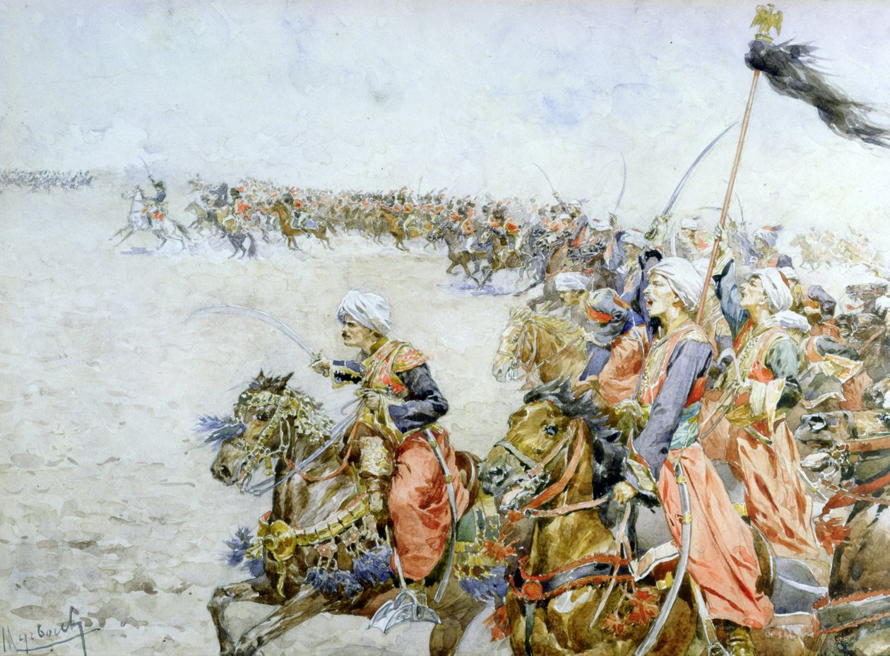 Charge des Mamelouks à la bataille d
