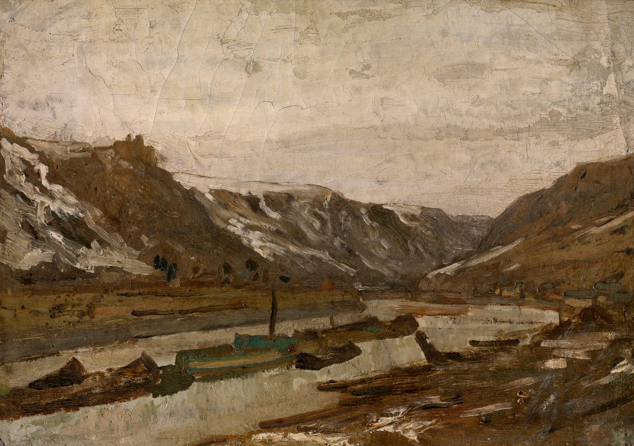 Péniches à Dinant - Félicien Rops
