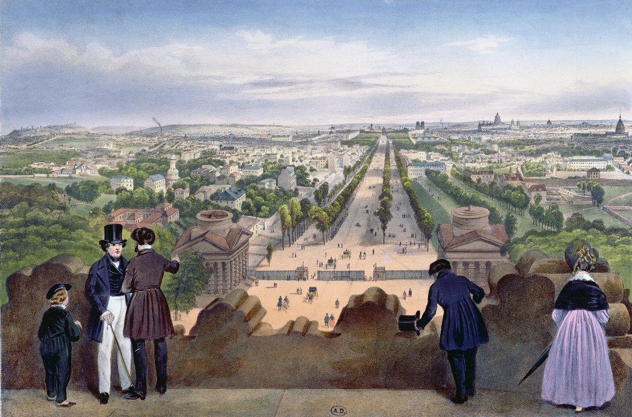 Vue Générale des Champs-Élysées, prise du sommet de l
