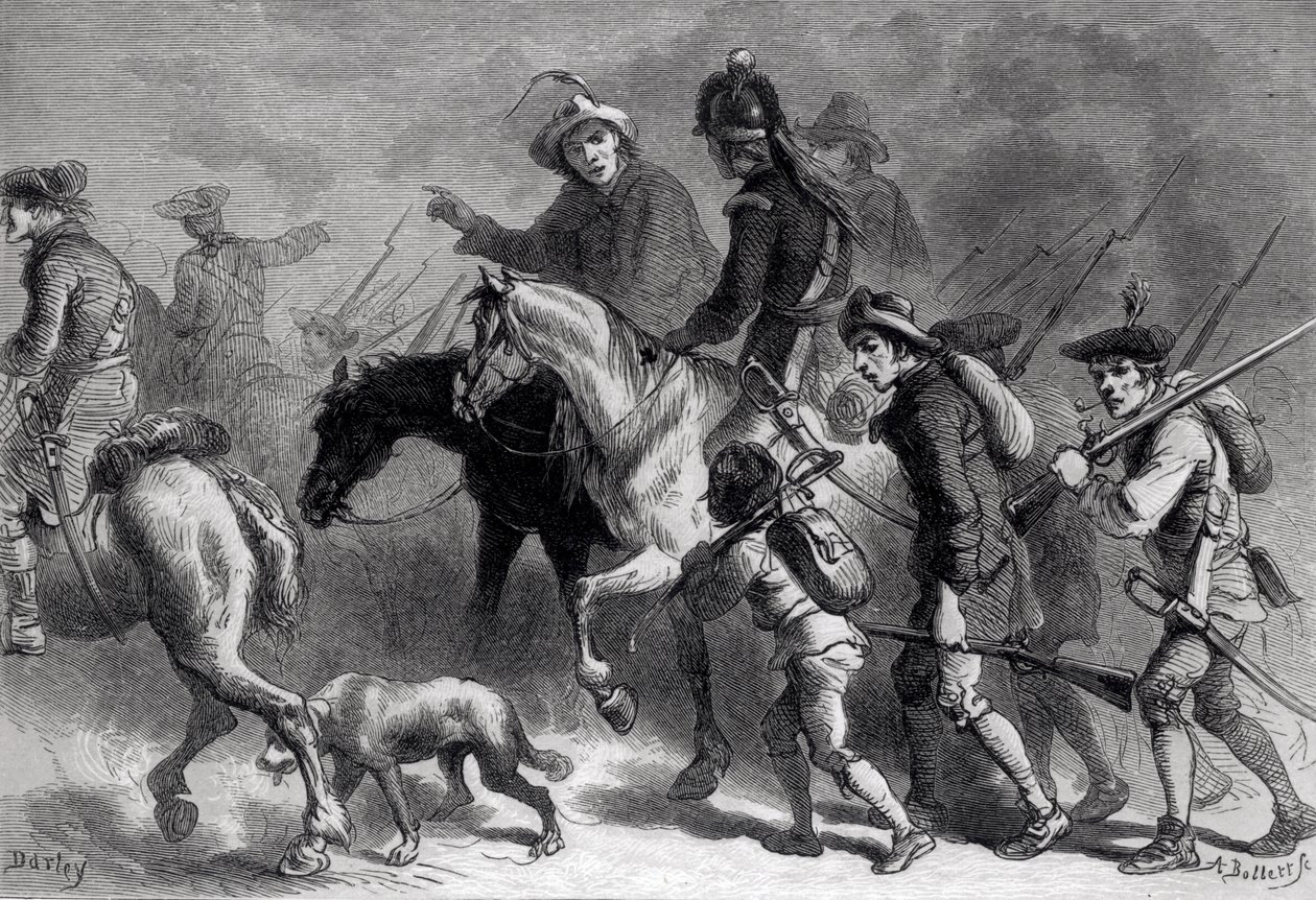 Soulèvement de la paysannerie de la Nouvelle-Angleterre, gravé par A. Bollett - Felix Octavius Carr Darley