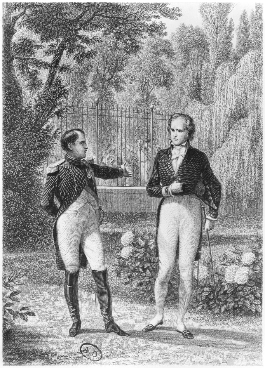 Rencontre entre Napoléon Ier (1769-1821) et Benjamin Constant de Rebecque (1767-1830) de 