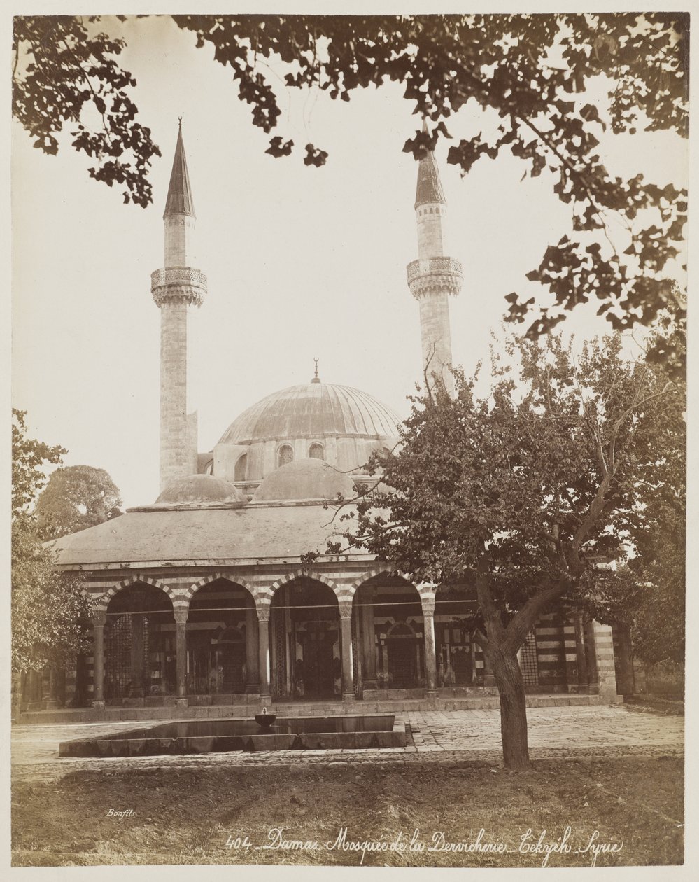 Damas, mosquée de la tekke des derviches, Syrie #404 - Félix Bonfils