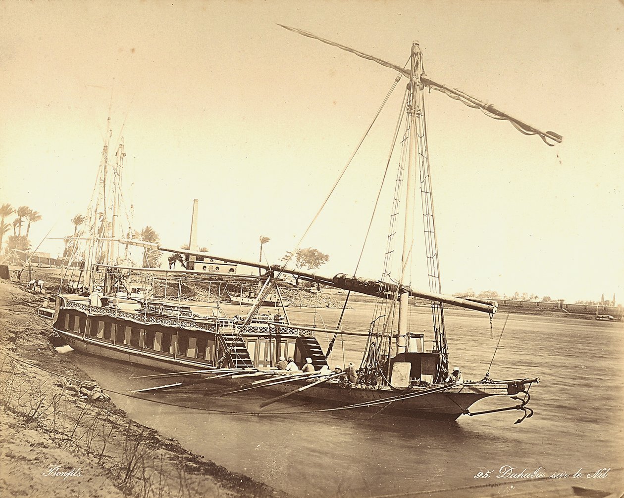 Bateau égyptien sur le Nil, en Égypte - Félix Bonfils