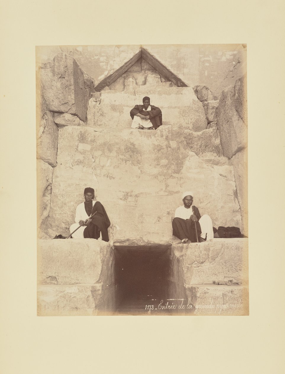 Entrée de la grande pyramide - Félix Bonfils