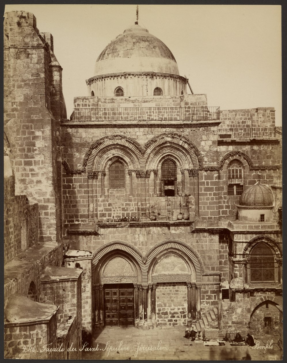 Façade du Saint-Sépulcre, Jérusalem - Félix Bonfils