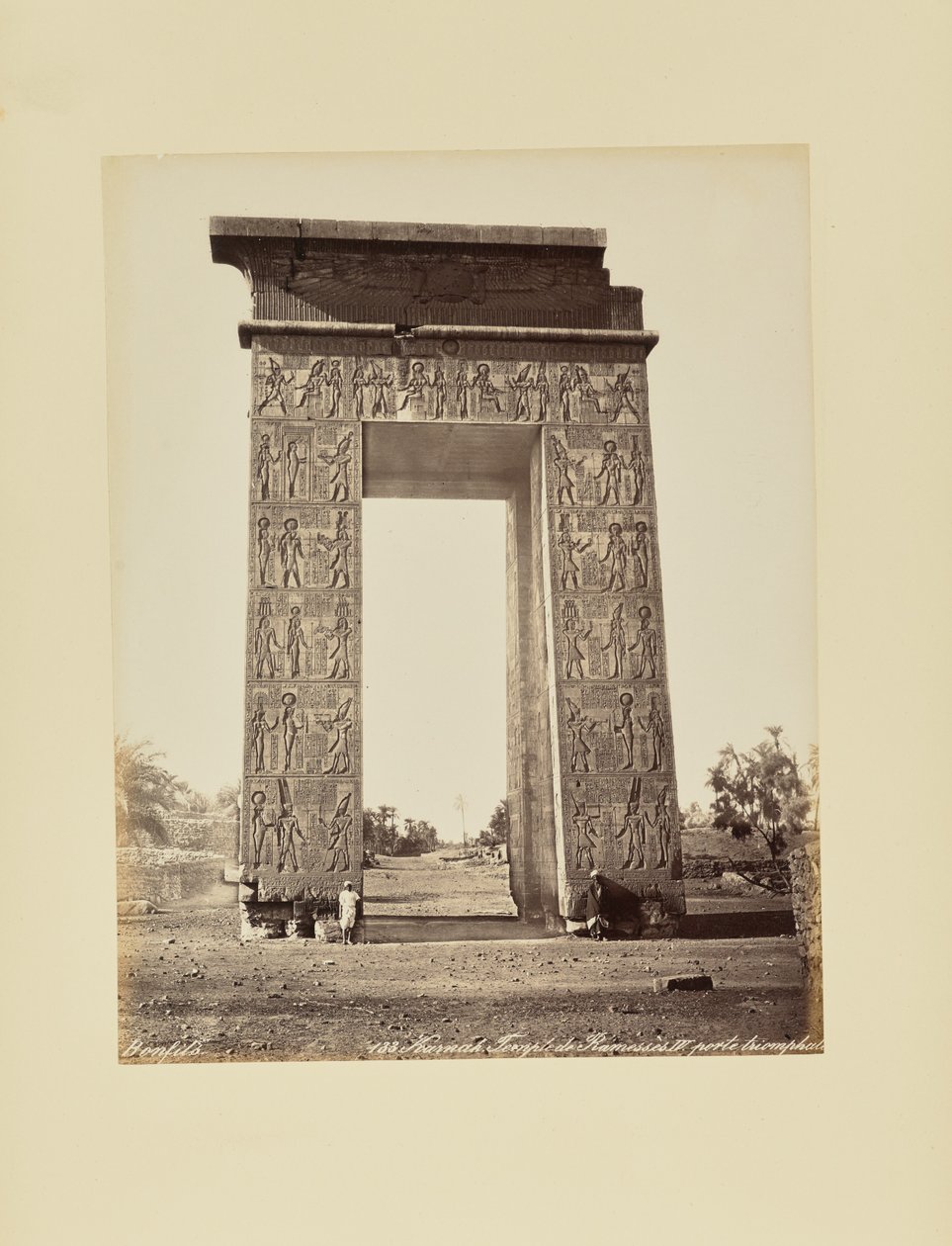 Karnak. Temple de Ramsès IV. Porte triomphale - Félix Bonfils