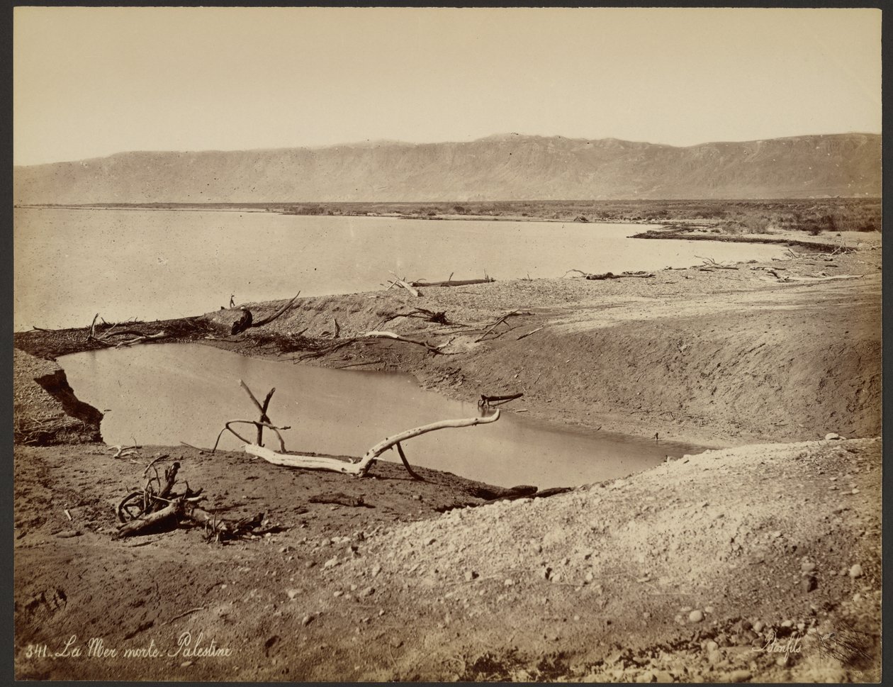 La Mer morte, Palestine - Félix Bonfils