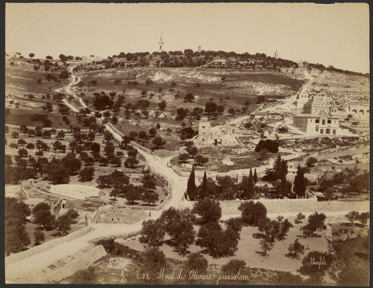 Mont des Oliviers, Jérusalem - Félix Bonfils