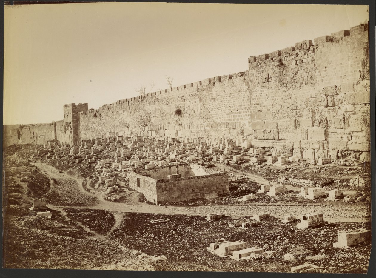Mur et Porte Dorée, Jérusalem - Félix Bonfils