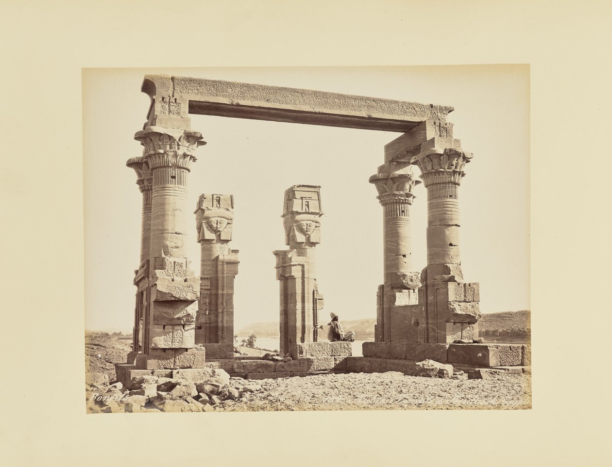 Nubie. Temple de Kerdasêh, Égypte - Félix Bonfils