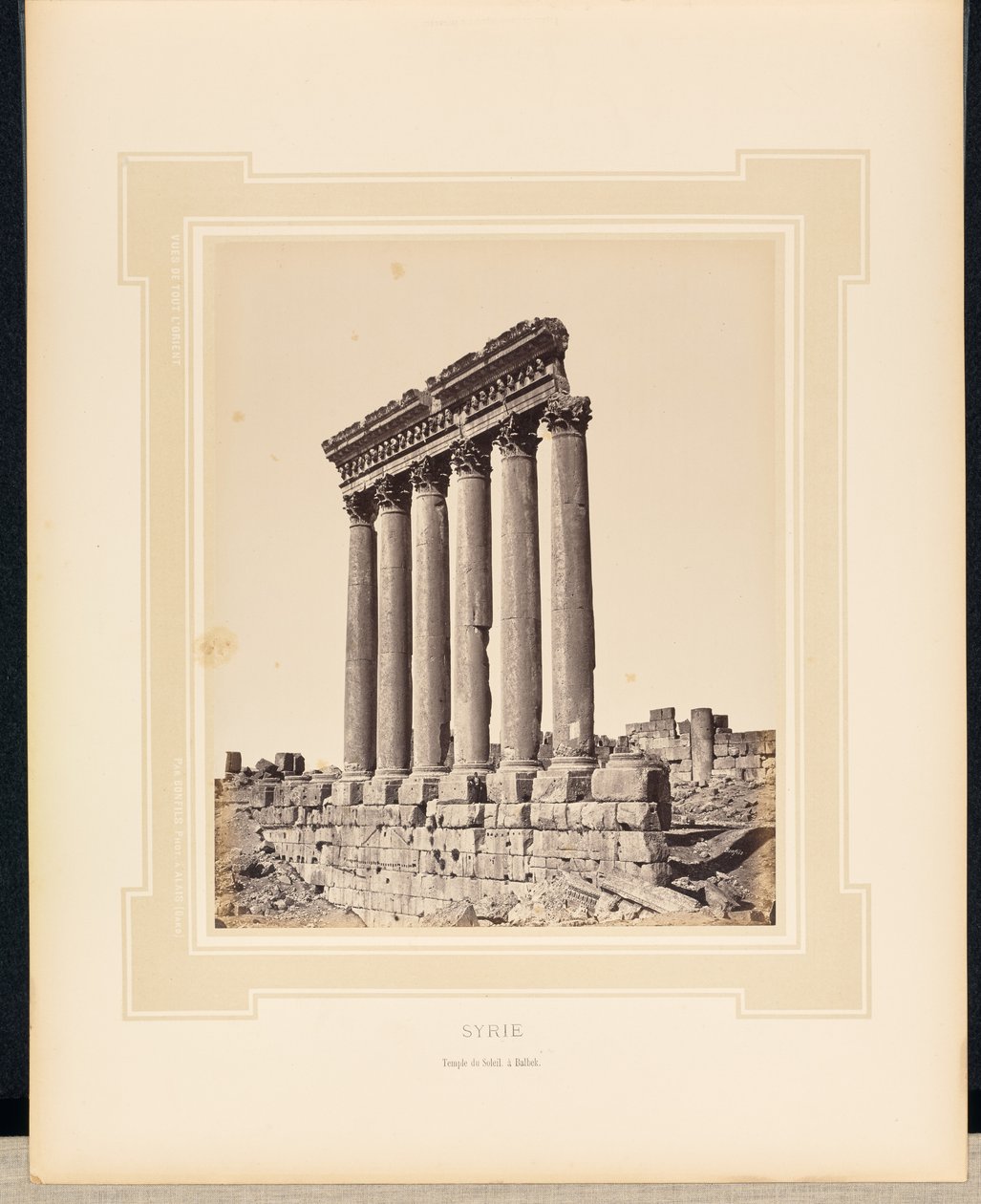 Syrie : Temple du Soleil à Baalbek - Félix Bonfils