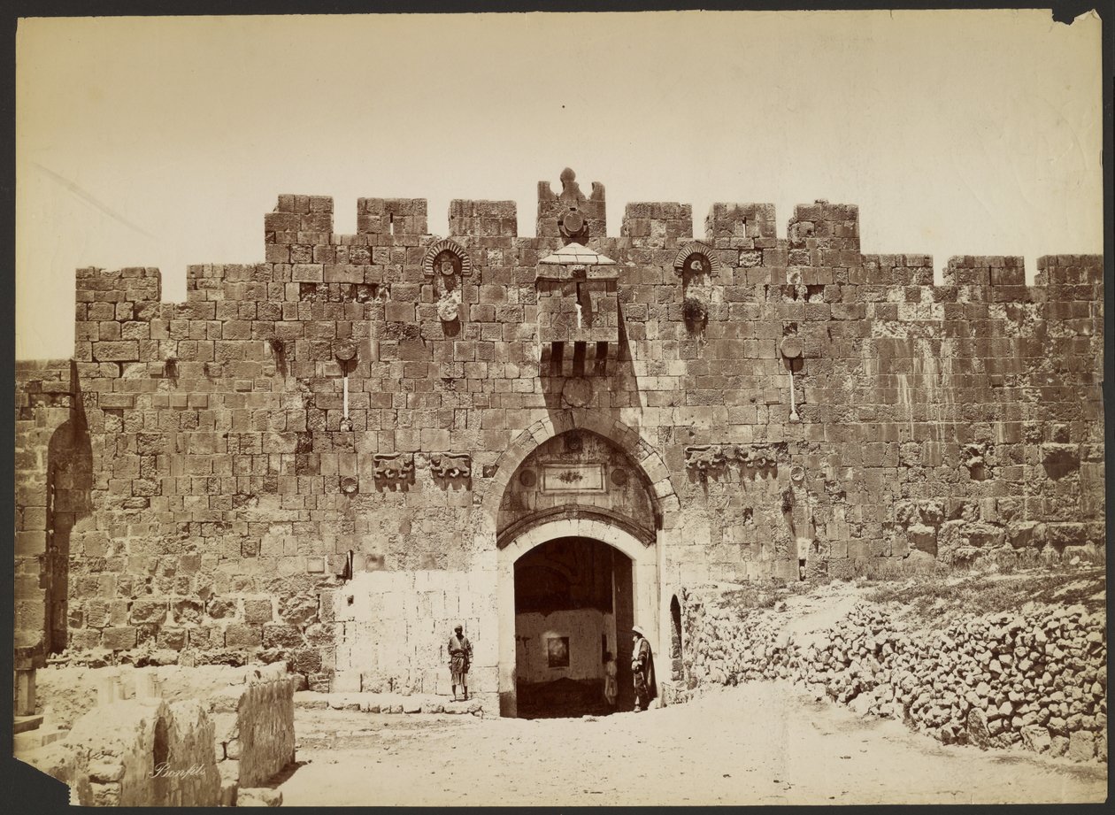 [La Porte des Lions, Jérusalem] - Félix Bonfils
