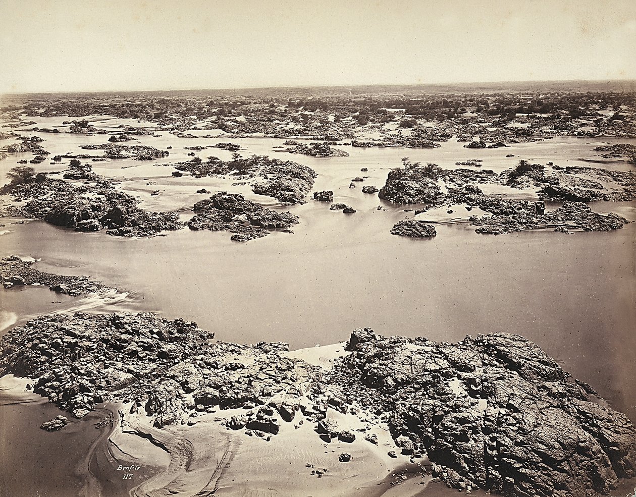 La première cataracte du Nil, prise à Philae, Égypte - Félix Bonfils