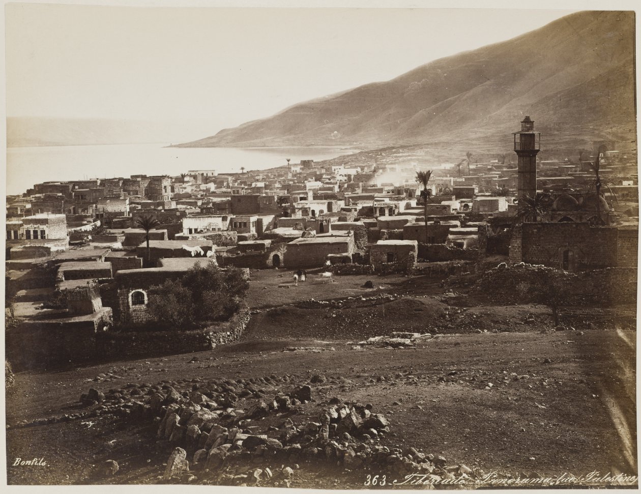 Tibériade, Panorama de la Palestine n° 363 - Félix Bonfils