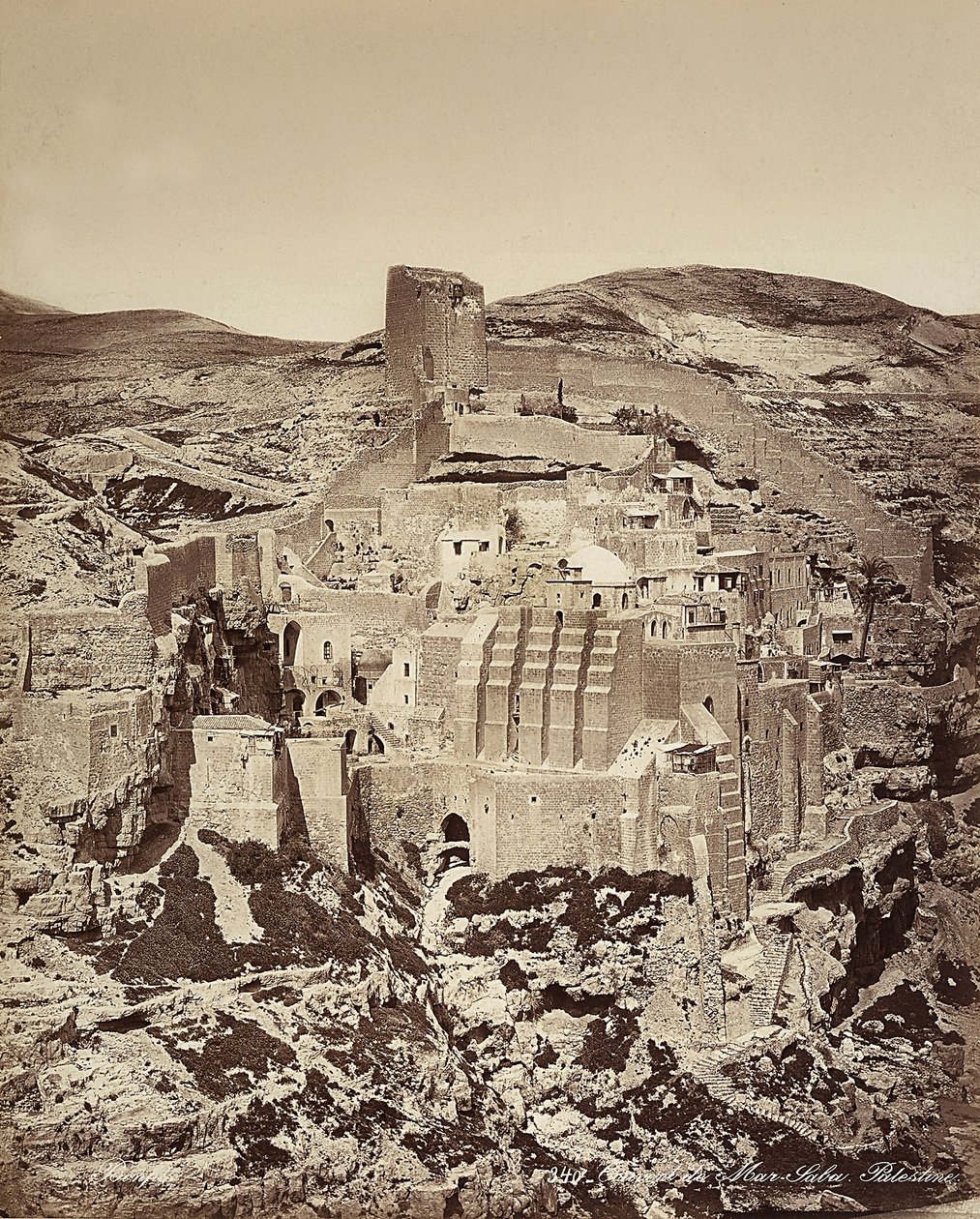Vue du couvent de Mar Saba, en Israël - Félix Bonfils