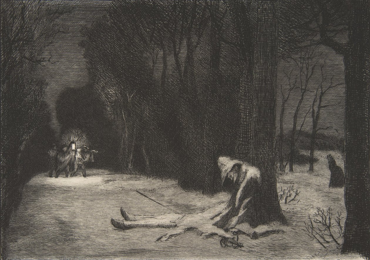 La Mort de Matamore Capitaine Fracasse, 1864 - Felix Bracquemond