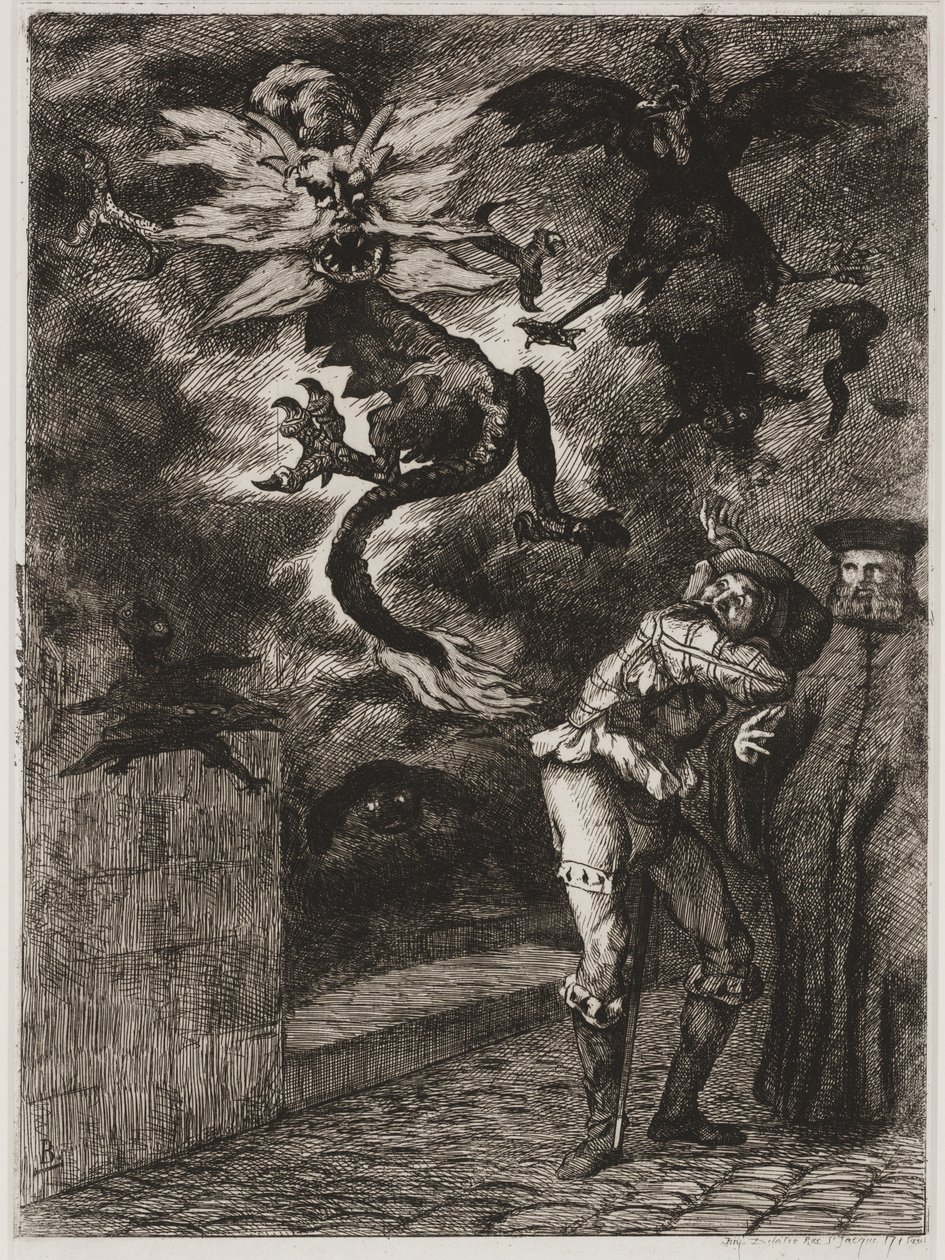 Panurge sortant de chez Raminagrobis - Felix Bracquemond