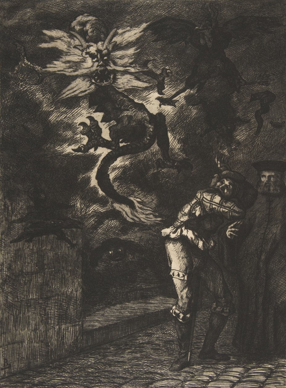 Panurge sortant de chez Raminagrobis, 1854-55 - Felix Bracquemond