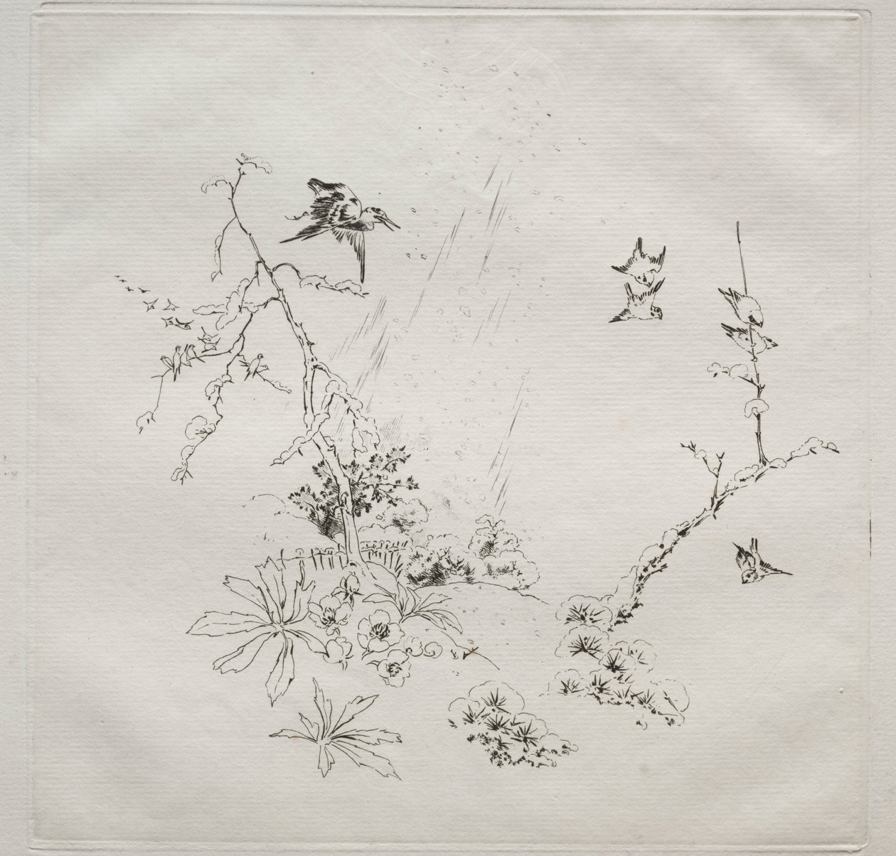 Service parisien Haviland: Neige n° 6, 1875 - Felix Bracquemond