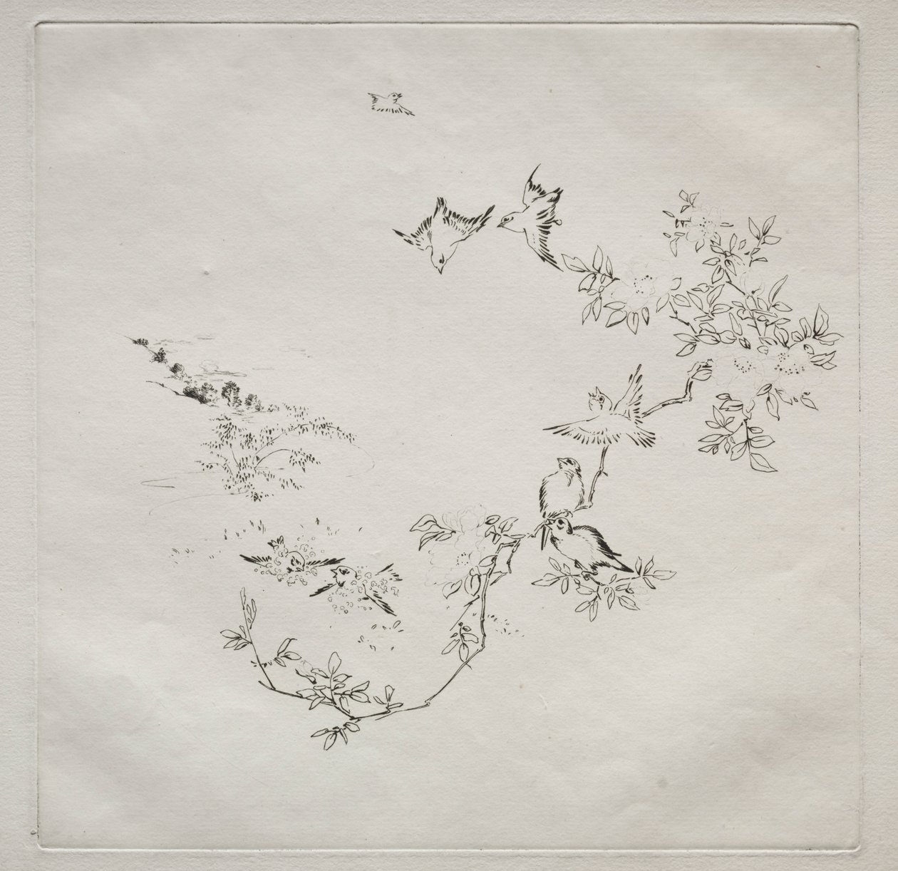 Service parisien Haviland : Lever de soleil n° 12, 1875 - Felix Bracquemond