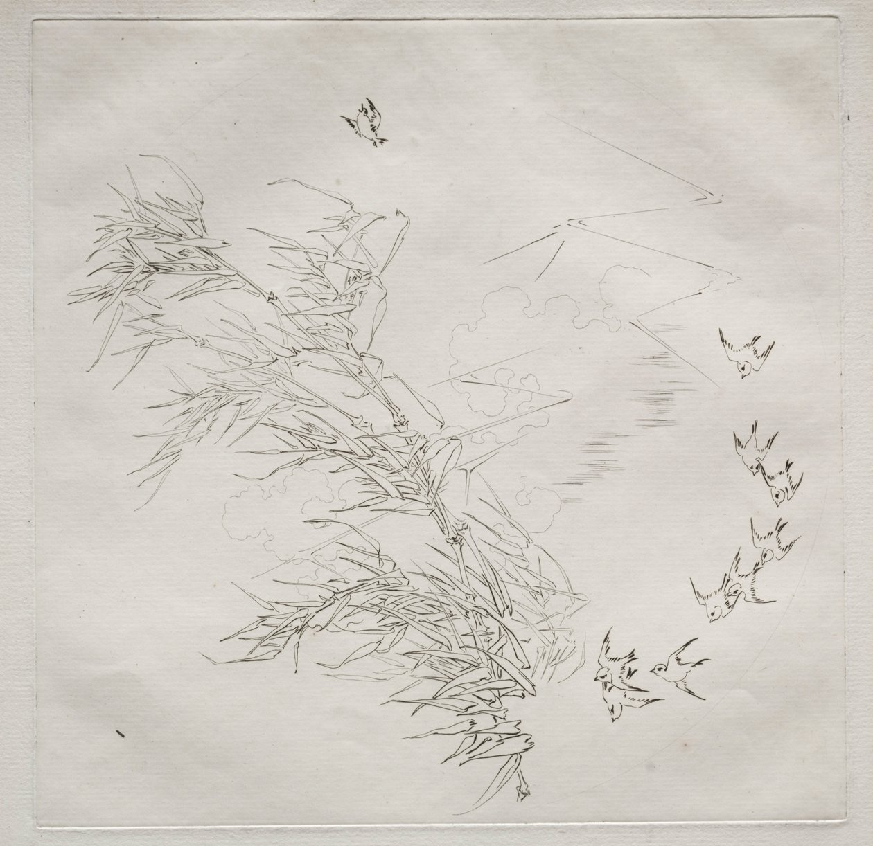 Service parisien Haviland : La Tempête n° 8, 1875 - Felix Bracquemond