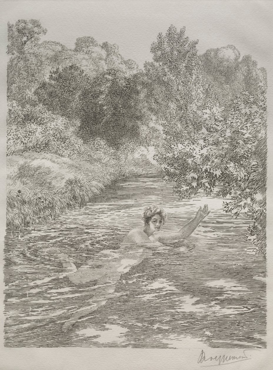 Le Baigneur, vers 1860-70 - Felix Bracquemond