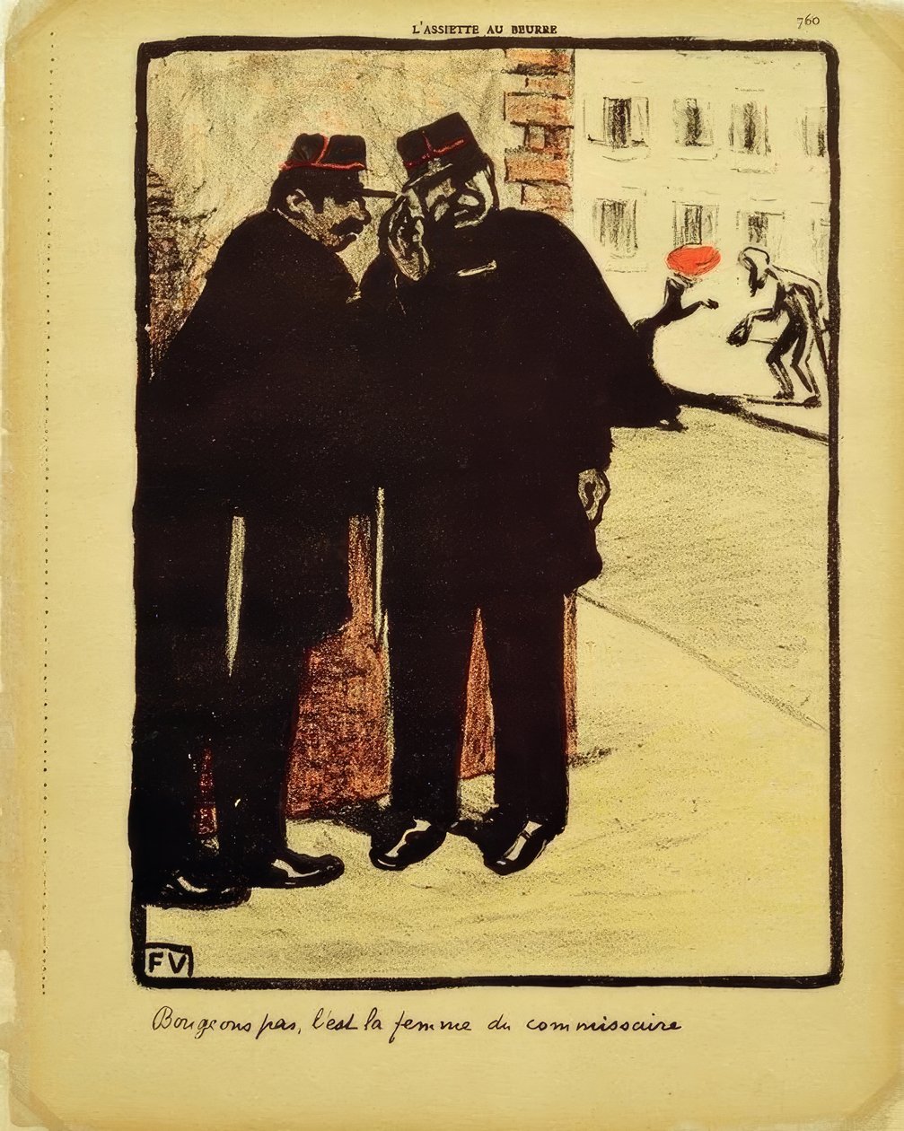 Bougeons pas, c’est la femme du commissaire - Felix Edouard Vallotton