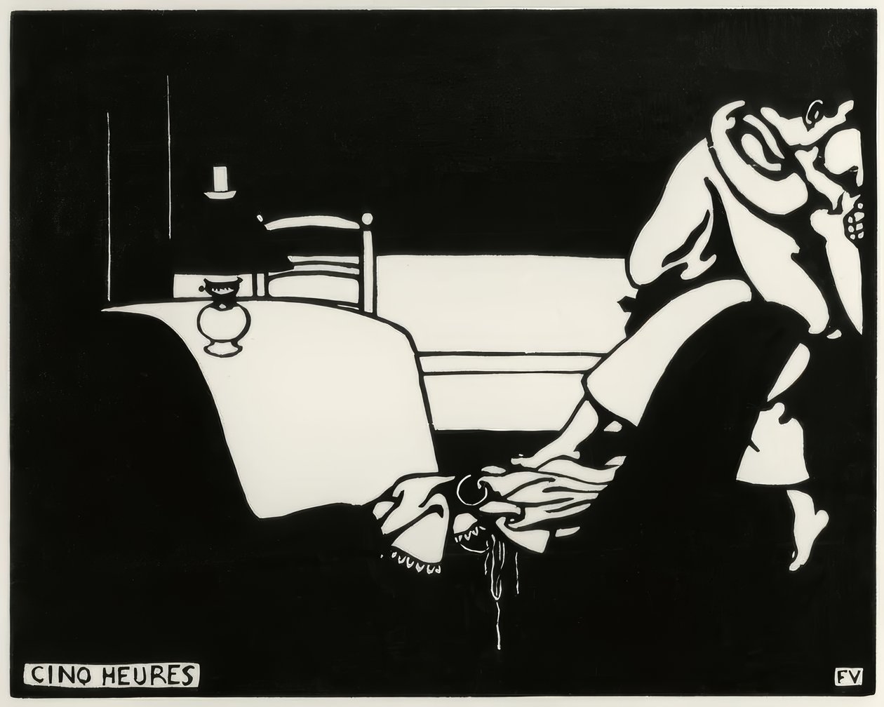 Cinq heures - Felix Edouard Vallotton