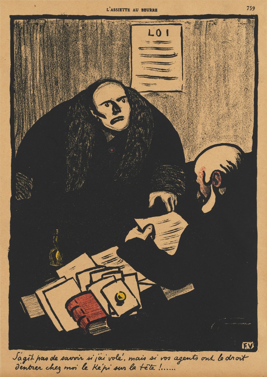 Crimes et châtiments II, 759 : La question est, non pas si... - Felix Edouard Vallotton