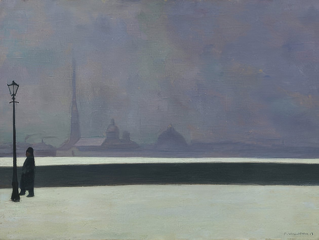 La Néva, brume légère - Felix Edouard Vallotton