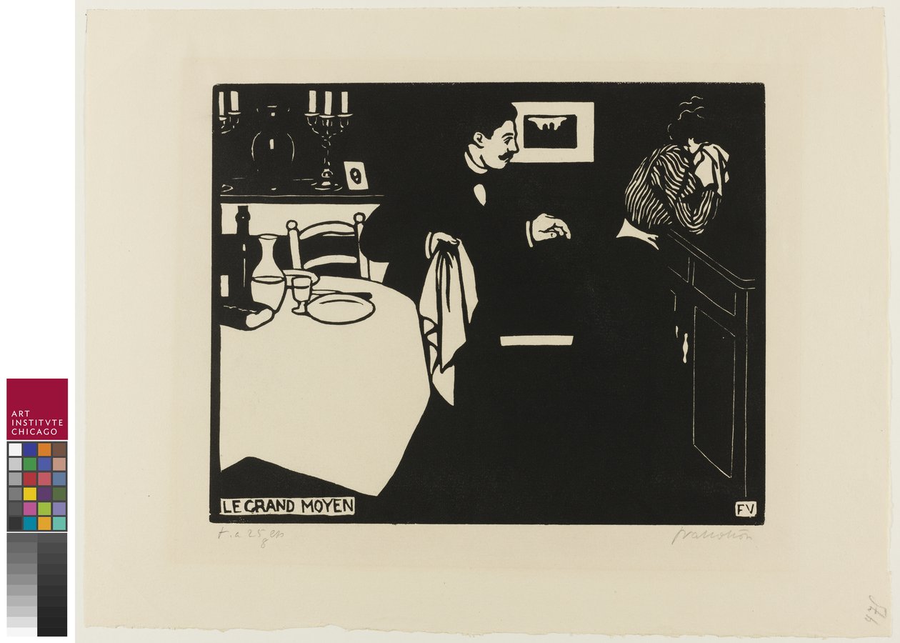 Mesure extrême, planche six de "Intimités", 1898 - Felix Edouard Vallotton