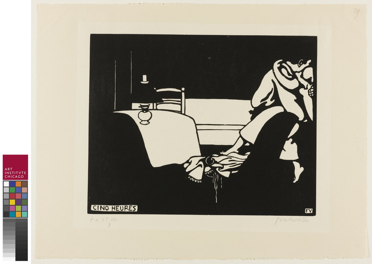 Cinq heures, planche sept de Intimités, 1898 - Felix Edouard Vallotton