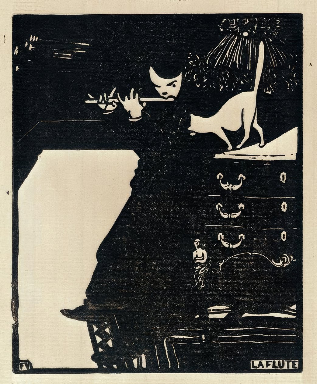La flûte - Felix Edouard Vallotton
