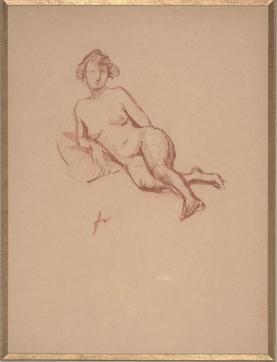 Femme nue allongée - Felix Edouard Vallotton