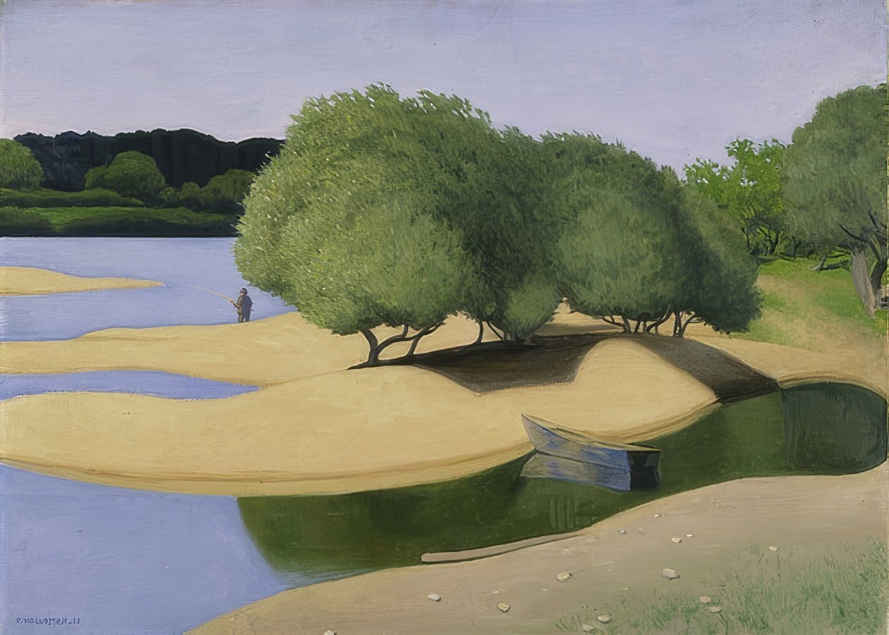 Bancs de sable sur la Loire - Felix Edouard Vallotton