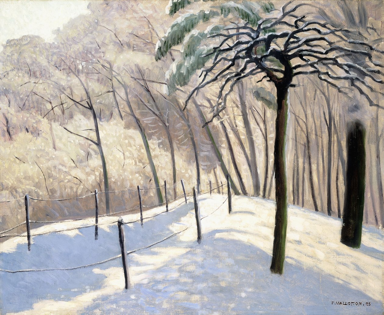 Paysage de neige au Bois de Boulogne, 1905 - Felix Edouard Vallotton