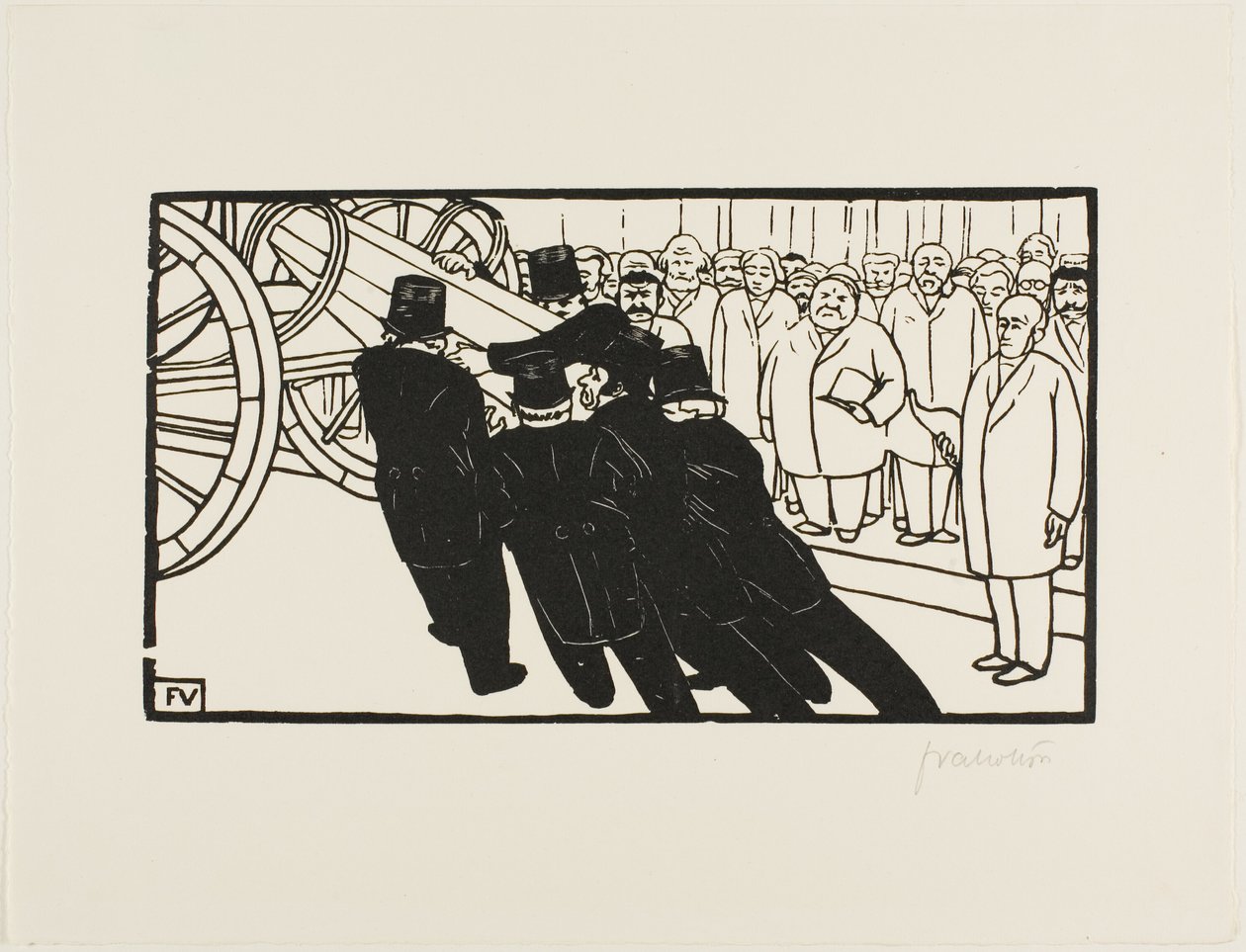 Les porteurs de cercueil - Felix Edouard Vallotton