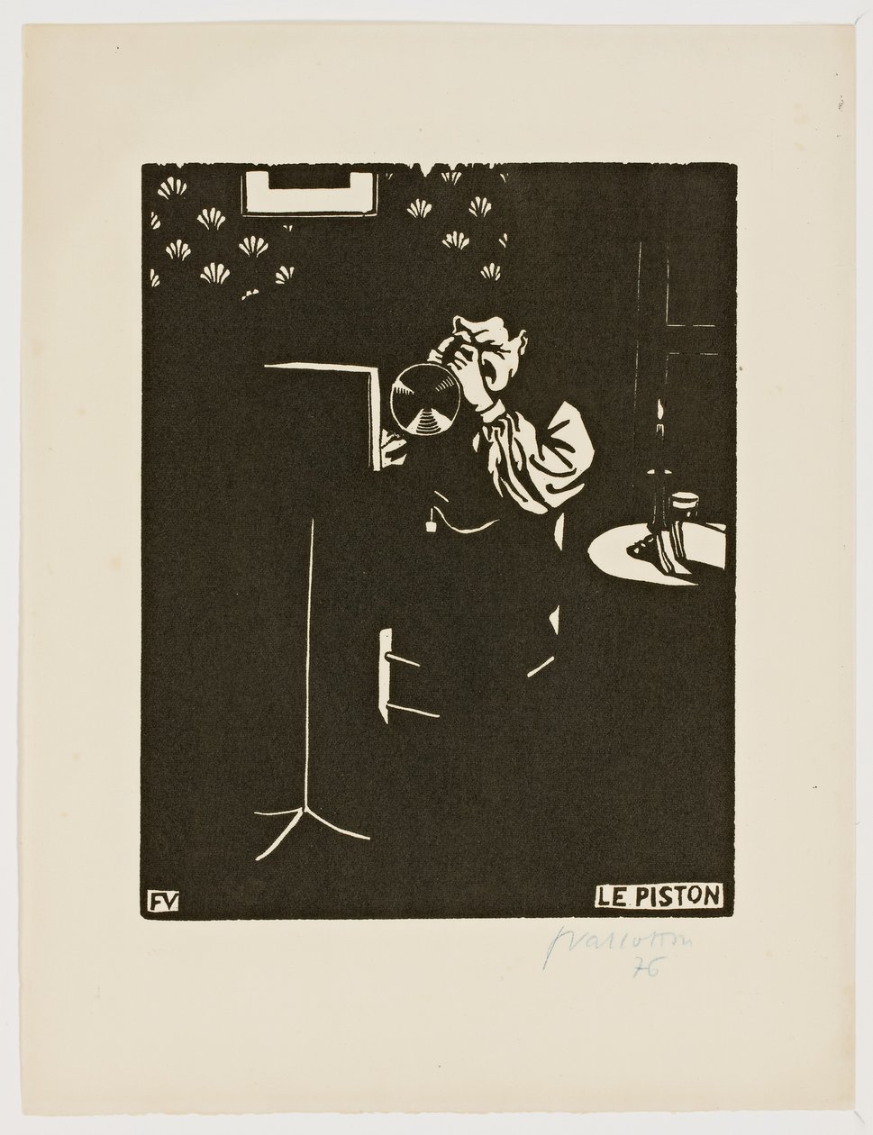 Le Cornet, de la série "Instruments de Musique" - Felix Edouard Vallotton